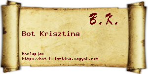 Bot Krisztina névjegykártya
