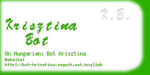 krisztina bot business card